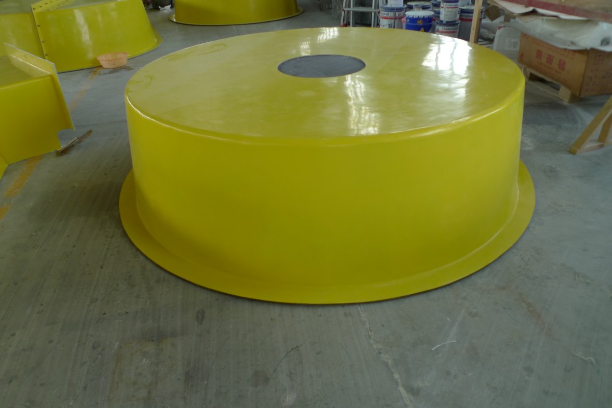 FRP pulley cover for mine electric motor drives during fabrication