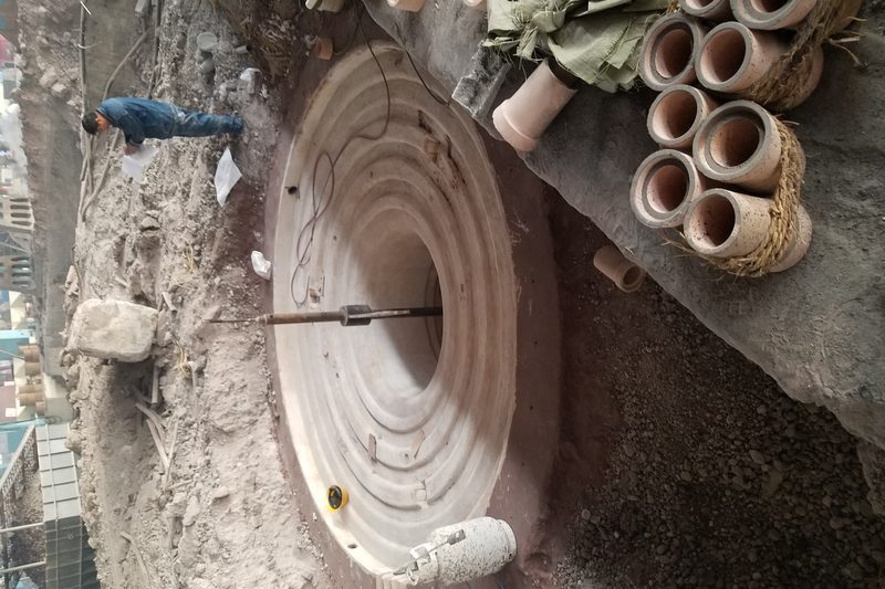 Cast wear liner ring and copper bushings
